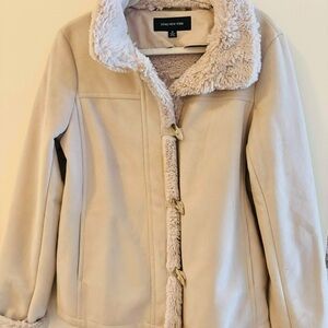 Jones New York Women's Tan Teddy Jacket